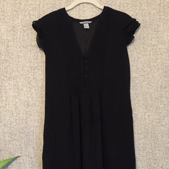 h&m black chiffon dress